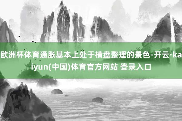 欧洲杯体育通胀基本上处于横盘整理的景色-开云·kaiyun(中国)体育官方网站 登录入口