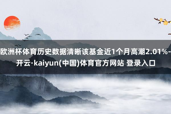 欧洲杯体育历史数据清晰该基金近1个月高潮2.01%-开云·kaiyun(中国)体育官方网站 登录入口