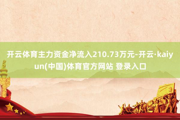 开云体育主力资金净流入210.73万元-开云·kaiyun(中国)体育官方网站 登录入口
