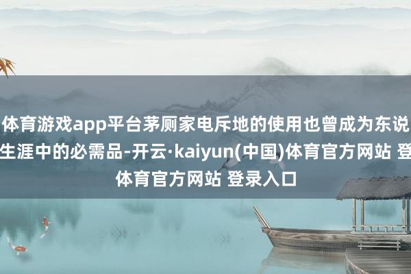 体育游戏app平台茅厕家电斥地的使用也曾成为东说念主们生涯中的必需品-开云·kaiyun(中国)体育官方网站 登录入口
