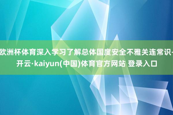 欧洲杯体育深入学习了解总体国度安全不雅关连常识-开云·kaiyun(中国)体育官方网站 登录入口