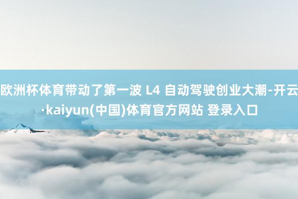欧洲杯体育带动了第一波 L4 自动驾驶创业大潮-开云·kaiyun(中国)体育官方网站 登录入口