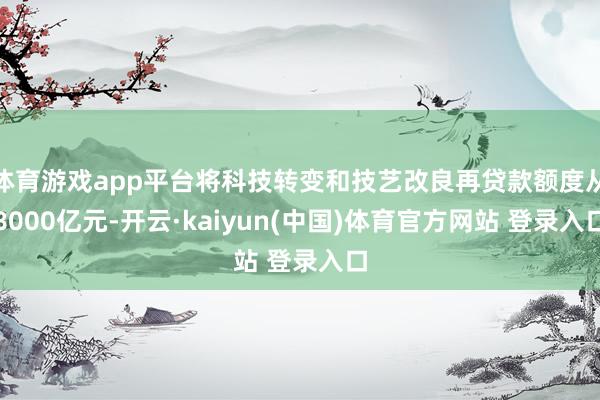 体育游戏app平台将科技转变和技艺改良再贷款额度从8000亿元-开云·kaiyun(中国)体育官方网站 登录入口